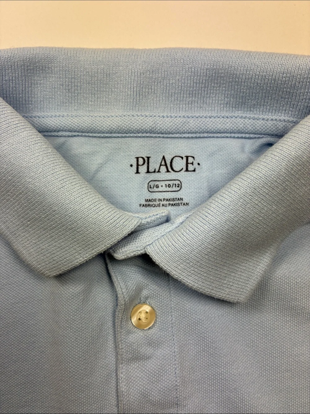 The Children's Place Baby Blue Long-Sleeve Polo, size 10/12